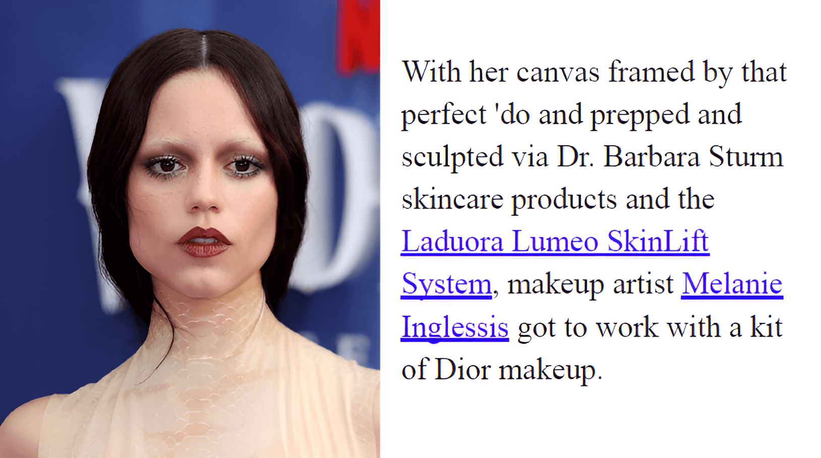 Jenna Ortega Went Full Goth Siren With Bleached Brows and a Reptilian Corset