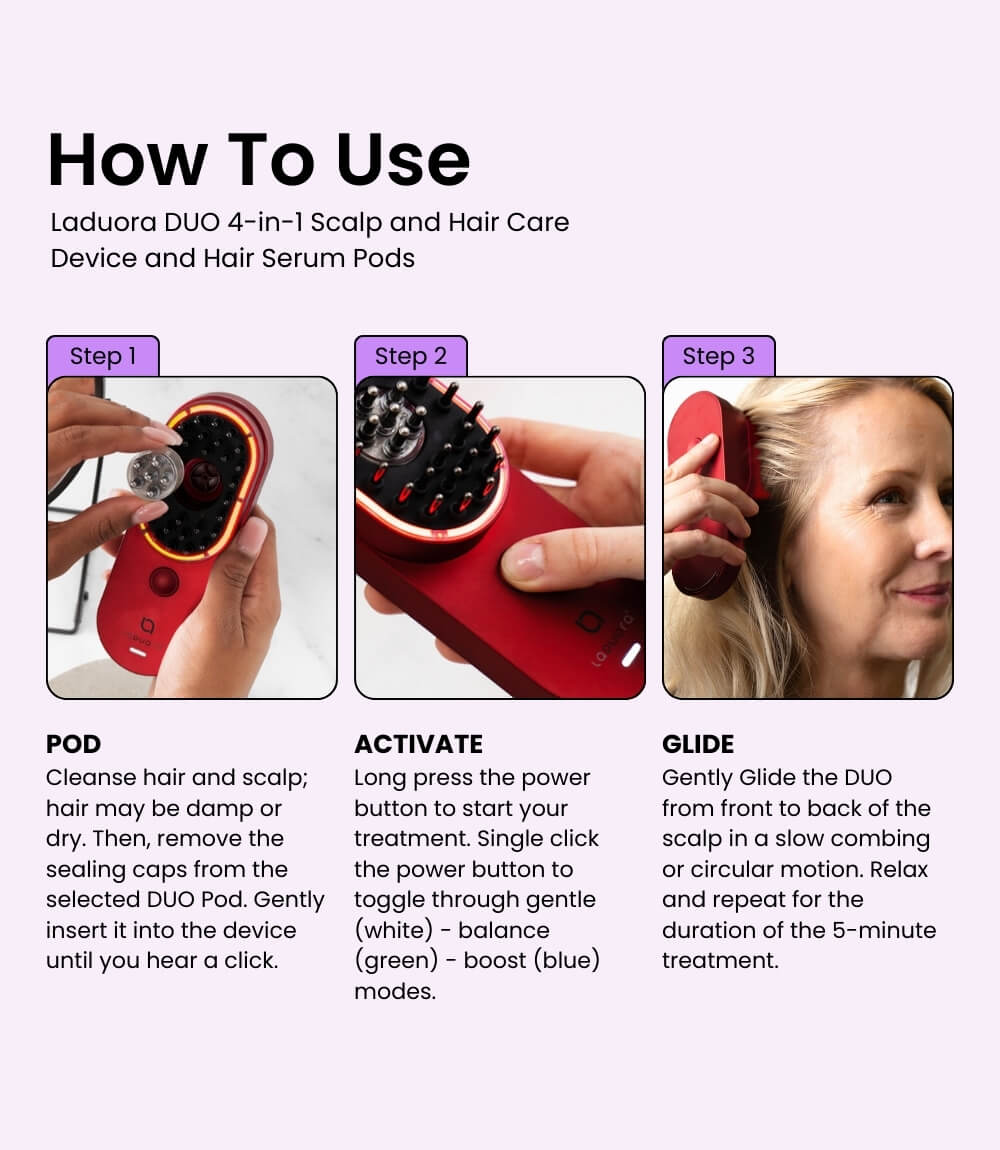 Laduora DUO 4-in-1 Pod Based Scalp &amp; Hair Care Device - Laduora