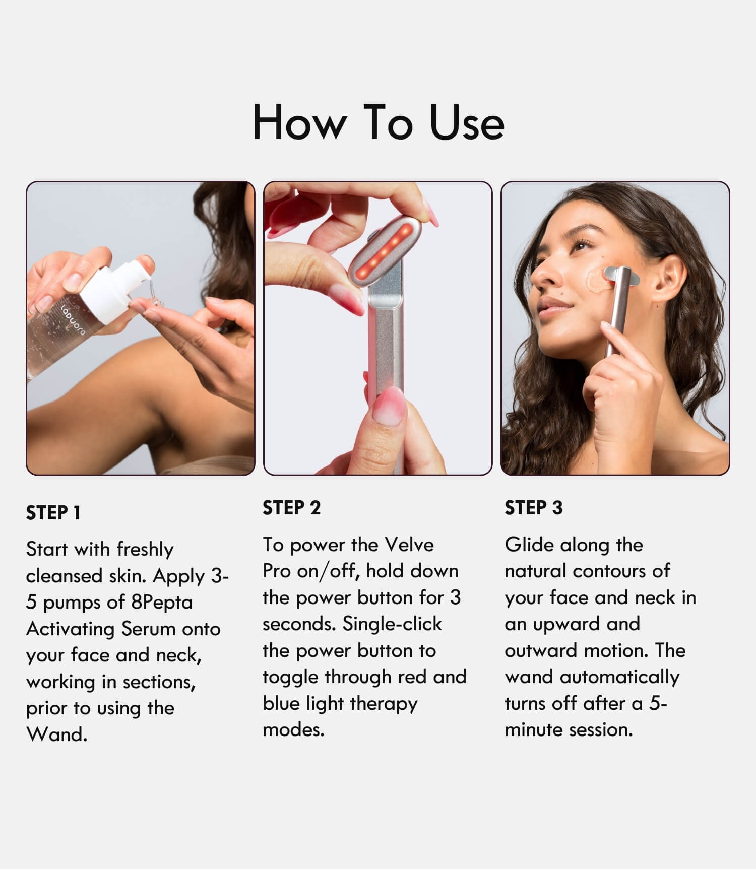 Velve Pro 5 - in - 1 Skincare Wand Complete Kit - Laduora