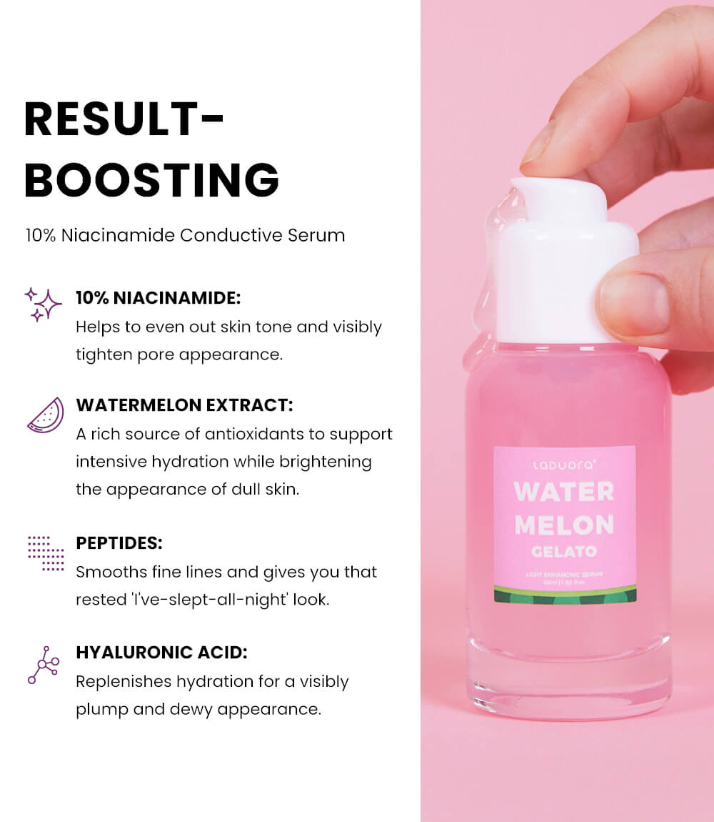 WATERMELON GELATO Light Enhancing Niacinamide Peptides Serum 45ML - LADUORA